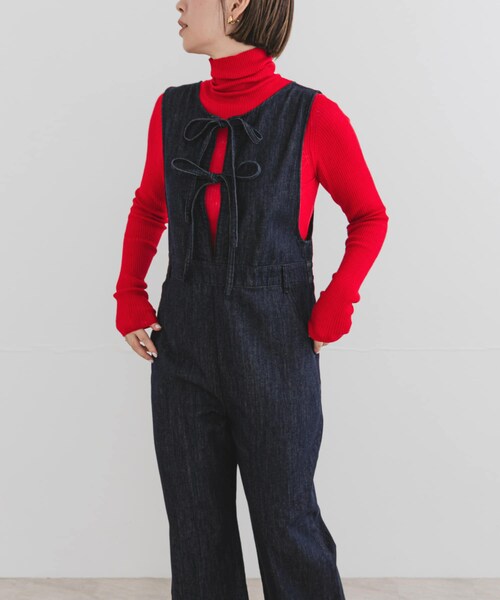 URBAN RESEARCH ROSSO（アーバンリサーチロッソ）の「F by ROSSO　デニムリボンオールインワン（サロペット/オーバーオール・レディース・INDIGO・36/38）」の2枚目の写真