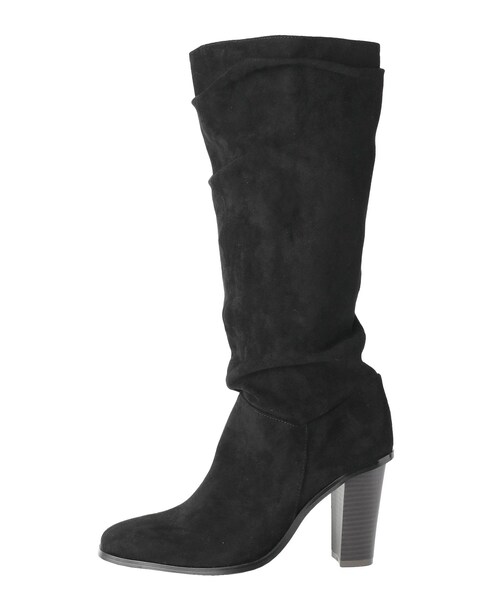 MERCURYDUO（マーキュリーデュオ）の「フェイクスエードソフトロングブーツ（ブーツ・レディース・ブラック/ベージュ・36/38）」の4枚目の写真