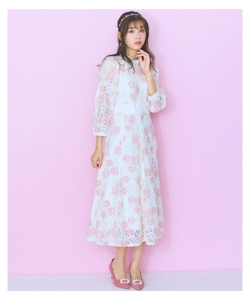 大きいサイズ レース花柄ワンピース marunの通販はau PAY 大きいサイズ レース花柄ワンピース marunの通販はau PAY