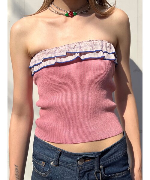 PAMEO POSE（パメオポーズ）の「Perfect Bare Top（その他トップス・レディース・ブラック/ピンク/グリーン・F）」の21枚目の写真