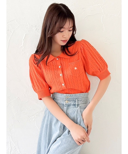 【完売品】ポロカーデニットトップスPOLOBCSコラボ POLOBCSコラボ】ポロカーデニットトップス（ニット/セーター