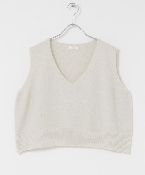 ITEMS URBANRESEARCH(アイテムズ アーバンリサーチ)の「スパンコールVネックニットベスト(ニット/セーター・レディース・BRN/WHT/BLK・FREE)」の11枚目の写真