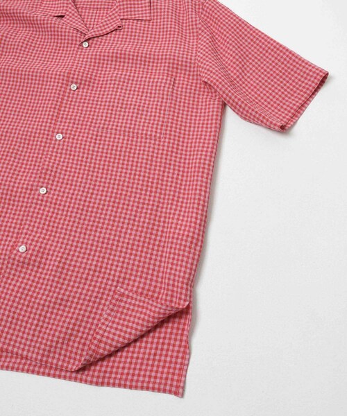 URBAN RESEARCH(アーバンリサーチ)の「『別注』Cale×URBAN RESEARCH ギンガムチェック SHORT-SLEEVE SHIRTS(シャツ/ブラウス・メンズ・PINK×RED・3/4)」の12枚目の写真