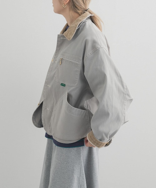 URBAN RESEARCH DOORS（アーバンリサーチドアーズ）の「L.L.Bean JAPAN EDITION　HARBOR FIELD COAT（テーラードジャケット・レディース・NATURAL/FADESADDLE/SALMON/FADEBLUE・M）」の8枚目の写真