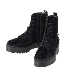 merry jenny | フリルベロアラバーソールブーツ(ブーツ)