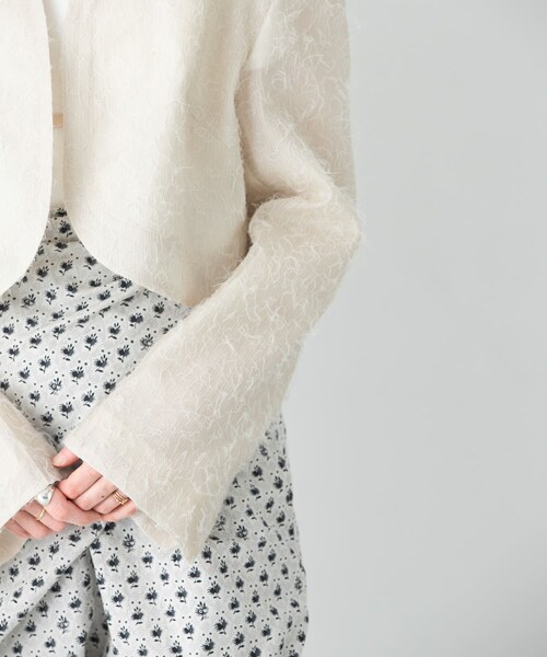 かぐれ(カグレ)の「SEEALL SHORT SCALE JACKET(テーラードジャケット・レディース・NATURAL・38)」の4枚目の写真