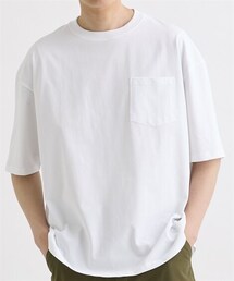 nissen | オーバーサイズ綿タッチプレーティング半袖Tシャツ(Tシャツ/カットソー)