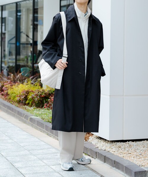 SENSE OF PLACE by URBAN RESEARCH（センスオブプレイスバイアーバンリサーチ）の「『ユニセックス』ステンカラーコート（ステンカラーコート・メンズ・BEIGE/BLACK/MINT・M/L）」の11枚目の写真