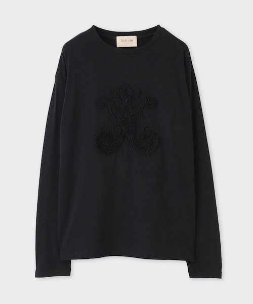 ROPE'(ロペ)の「【Masaco Teranishi(マサコテラニシ)】MONARDA EMBROIDERED LONG TEE|トップス(Tシャツ/カットソー・レディース・ブラック/オフホワイト・F)」の6枚目の写真