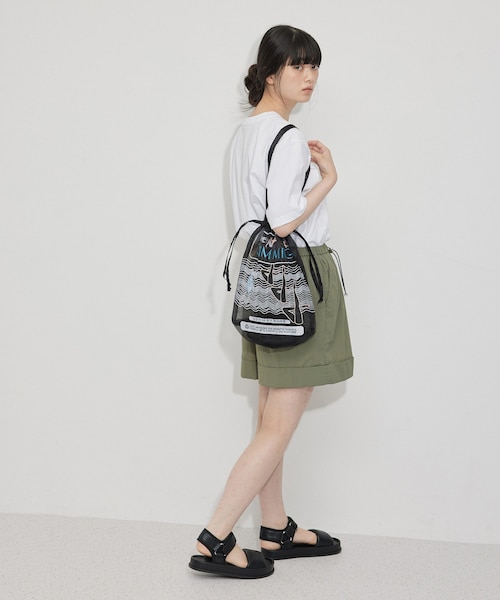 ADAM ET ROPE'(アダムエロペ)の「【公式サイト限定・一部店舗展開】【BT×ADAM ET ROPE'】SWIMMING BAG(ハンドバッグ・レディース・ブラック/ピンク・F)」の11枚目の写真