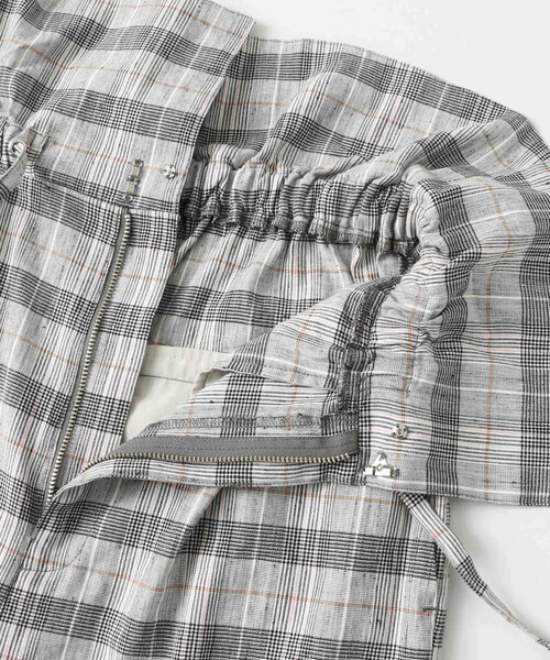 KBF（ケイビーエフ）の「ラップウエストイージーチェックパンツ∴（チノパンツ・レディース・GRAY/BLACK・one）」の12枚目の写真