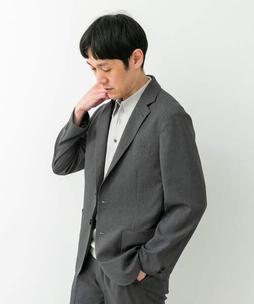 URBAN RESEARCH DOORS(アーバンリサーチドアーズ)の「LIFE STYLE TAILOR リネンライクコンフォータブルジャケット(テーラードジャケット・メンズ・BLUE NAVY/GRAY/OLV BROWN・S/M/L/XL)」の8枚目の写真