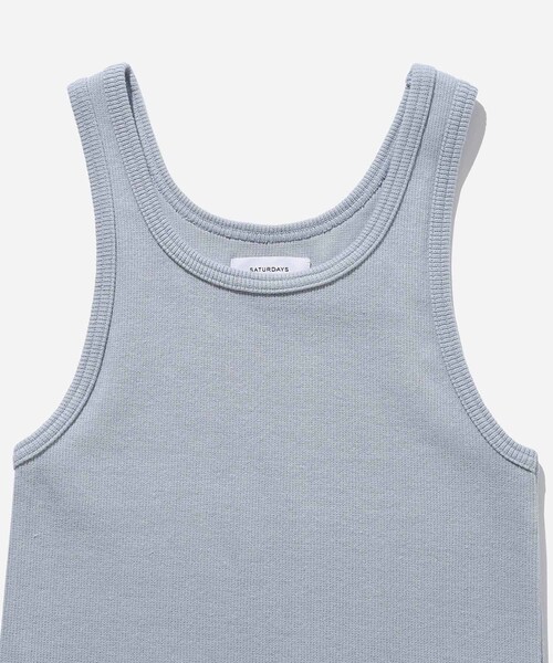Saturdays NYC(サタデーズ ニューヨークシティ )の「Erica Knit Tank(タンクトップ・レディース・オフホワイト/サックス・L)」の7枚目の写真