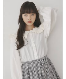 merry jenny | フリルカラーパフスリーブブラウス(シャツ/ブラウス)