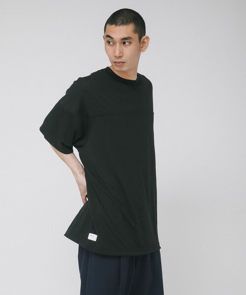 EKAL(エカル)の「『別注』NANGA×EKAL CAVET-SHIRTS(Tシャツ/カットソー・メンズ・グレー杢/ブラック・M/L)」の4枚目の写真