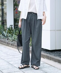 『洗濯可』レーヨンデニムワイドパンツ