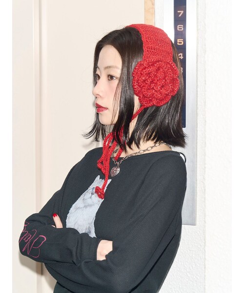 jouetie（ジュエティ）の「【kaorinomori×jouetie】ローサヘアバンド（ヘアバンド・レディース・ブラック/レッド・F）」の14枚目の写真