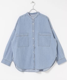 URBAN RESEARCH DOORS | デニムバンドカラーシャツ(シャツ/ブラウス)