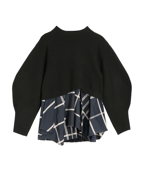 ELENDEEK（エレンディーク）の「BACK PLEATS LAYERED KT（ニット