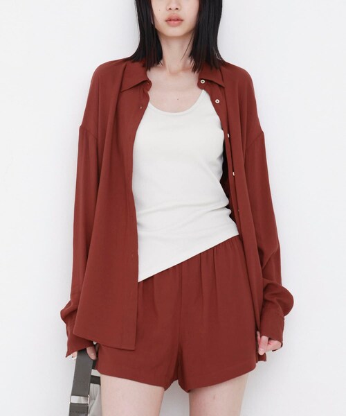 URBAN RESEARCH(アーバンリサーチ)の「STUDIO DOE Linen Resort Shirts(シャツ/ブラウス・レディース・RED・S)」の2枚目の写真