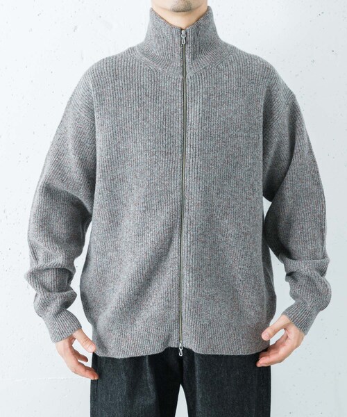 URBAN RESEARCH（アーバンリサーチ）の「ULTERIOR　WOOL COTTON RIB DRIVERS KNIT（テーラードジャケット・メンズ・BLACK MIX/GREY MIX/PURPLE MIX・M/L）」の9枚目の写真