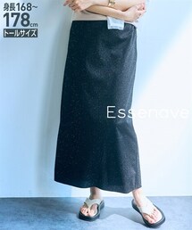 nissen | 高身長　ラメカットソーナロースカート（トールサイズ）Essenave(スカート)