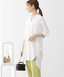 nissen | とろみ素材　サイドタックスキッパーシャツ(シャツ/ブラウス)