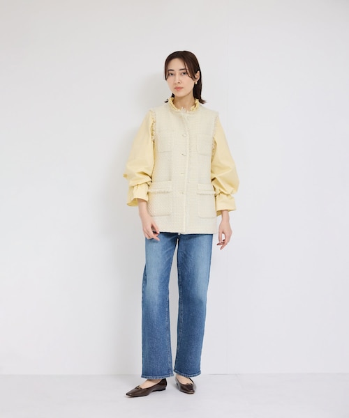 ROPE'（ロペ）の「ミックスツイードジレベスト（ベスト・レディース・ブラック系/オフホワイト/ネイビー・F）」の13枚目の写真