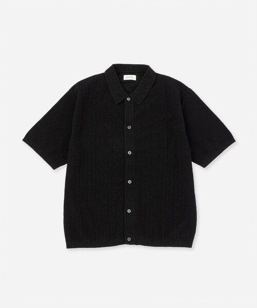 Saturdays NYC(サタデーズ ニューヨークシティ )の「Kenneth Knit SS Shirt(ポロシャツ・レディース・ブラック/キナリ/レンガ・L/M/S/XL)」の8枚目の写真