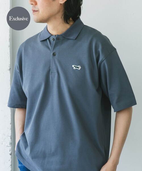 URBAN RESEARCH DOORS（アーバンリサーチドアーズ）の「『XLサイズ/WEB限定』『別注』PENNEYS×DOORS　THE FOX 鹿の子 ポロシャツ（ポロシャツ・メンズ・ASH GRAY/PURPLE/STEEL BLUE/NAVY・M/L/XL）」の3枚目の写真
