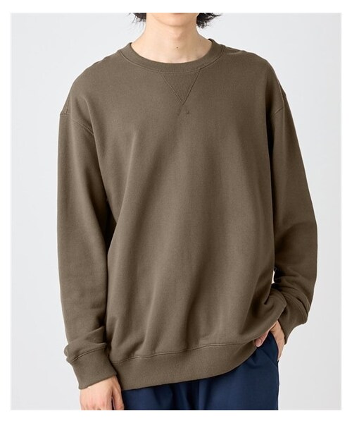 nissen（ニッセン）の「ヘビーウェイトオーバーサイズスウェットトレーナー（スウェット・メンズ・黒/カーキ/チャコール/杢グレー・M/L/LL/3L/4L/5L/6L/8L/10L）」の4枚目の写真
