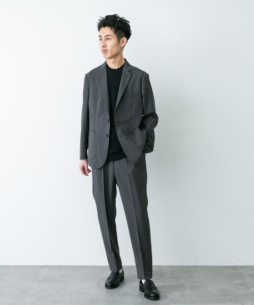 URBAN RESEARCH DOORS(アーバンリサーチドアーズ)の「LIFE STYLE TAILOR リネンライクコンフォータブルジャケット(テーラードジャケット・メンズ・NAVY/GRAY/OLV BROWN・S/M/L/XL)」の21枚目の写真