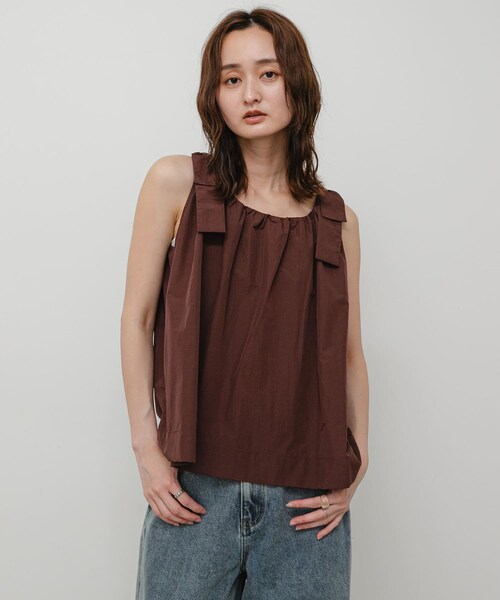 SENSE OF PLACE by URBAN RESEARCH(センスオブプレイスバイアーバンリサーチ)の「ショルダーリボンブラウス(シャツ/ブラウス・レディース・BLACK/BROWN/BEIGE・One)」の14枚目の写真