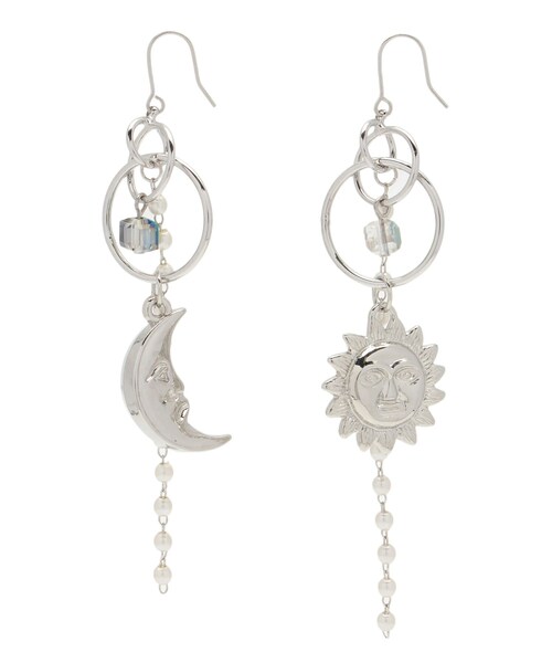 EVRIS（エヴリス）の「BALL CHAIN SUNNY ピアス（ピアス（両耳用）・レディース・シルバー/ゴールド・F）」の2枚目の写真