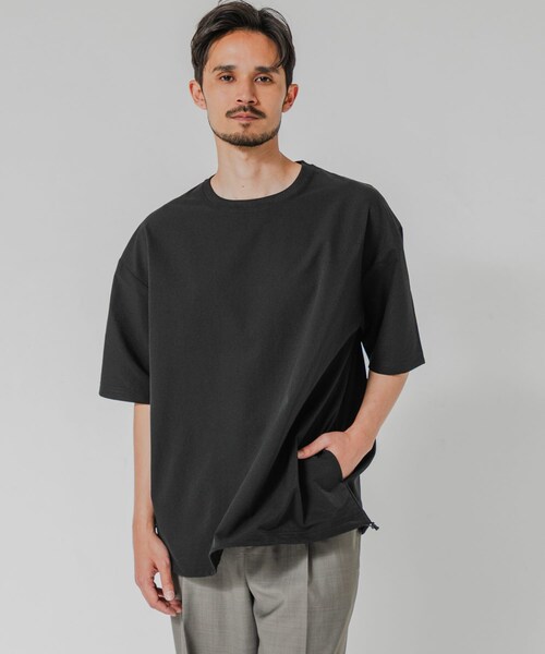 URBAN RESEARCH（アーバンリサーチ）の「『洗濯可/防シワ/撥水』COOL DOTS SHORT-SLEEVE T-SHIRTS（Tシャツ/カットソー・メンズ・BLACK/CHARCOAL/NAVY・M/L）」の7枚目の写真