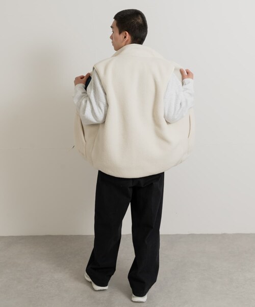 THE GOODLAND MARKET（ザグッドランドマーケット）の「AIGLE　シェルパフリース リバーシブルベスト T-KIT（ベスト・メンズ・DOVE/KRAFT/NOIR・M/L/XL）」の17枚目の写真