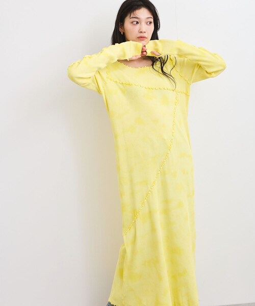 VIS（ビス）の「タイダイワンピース（ワンピース・レディース・ブルー系/イエロー系・F）」の6枚目の写真