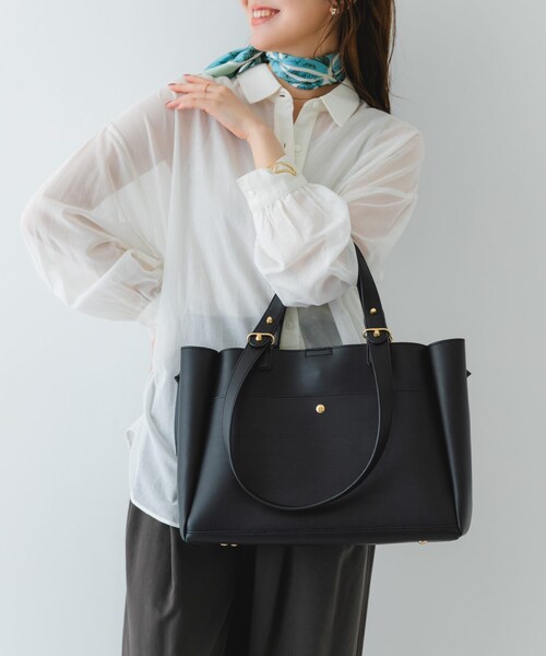 サイドファスナー2WAYトートバッグ