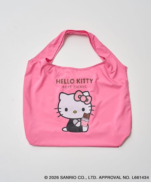 ROPE' PICNIC(ロペピクニック)の「【ROPE' PICNIC×ハローキティ】折りたたみエコバッグ(エコバッグ/サブバッグ・レディース・ホワイト/ローズピンク・F)」の7枚目の写真