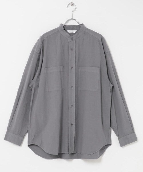 URBAN RESEARCH DOORS（アーバンリサーチドアーズ）の「STILL BY HAND　GARMENTDYE BANDCOLLAR SHIRTS（シャツ/ブラウス・メンズ・ECRU/INK BLACK/SLATE GREY/BROWN・46/48）」の12枚目の写真