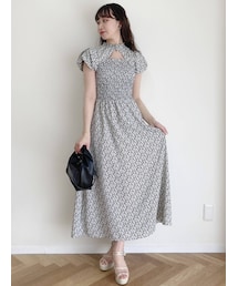 dazzlin | 2WAYデコルテオープンギャザーワンピース(ワンピース)