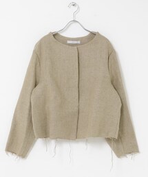 URBAN RESEARCH DOORS | ARCHI HEAVYLINENJACKET(ノーカラージャケット)