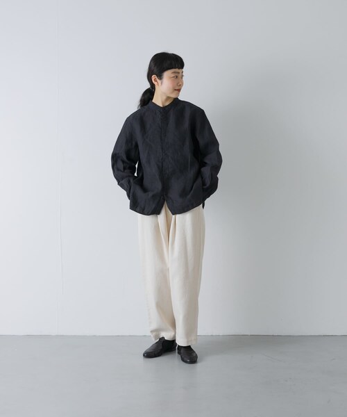 かぐれ（カグレ）の「MITTAN　和紙大麻シャツ（シャツ/ブラウス・レディース・白/墨黒・2）」の15枚目の写真