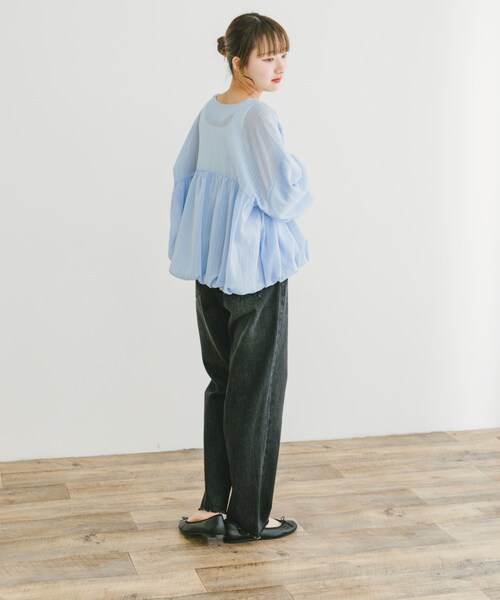 ITEMS URBANRESEARCH（アイテムズ アーバンリサーチ）の「バルーンスリーブブルゾン（ブルゾン・レディース・Y.BEG/BLU・FREE）」の17枚目の写真