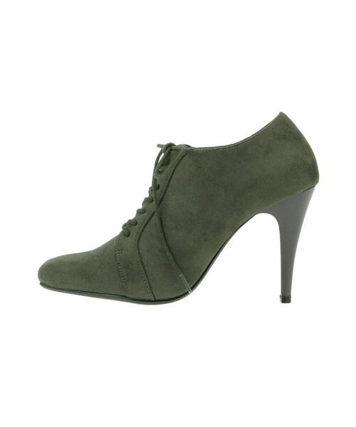 EMODA（エモダ）の「ONE TONEスウェードブーティ（ブーティ・レディース・ブラック/カーキ・S/M/L）」の4枚目の写真