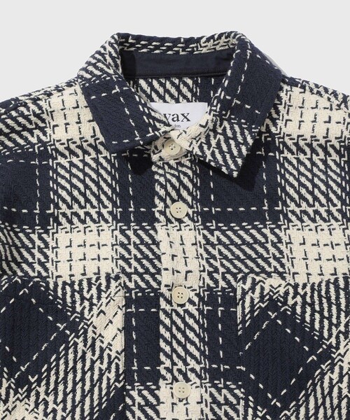 ADAM ET ROPE'（アダムエロペ）の「【WAX LONDON/ワックスロンドン】WHITING OVERSHIRT | MARINE BEATNIK V3（シャツ/ブラウス・メンズ・ネイビー・L/XL）」の4枚目の写真
