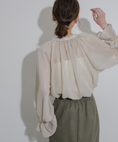 SENSE OF PLACE by URBAN RESEARCH(センスオブプレイスバイアーバンリサーチ)の「ハクプリントブラウス(シャツ/ブラウス・レディース・L.BLUE/BEIGE/GRAY・one)」の16枚目の写真