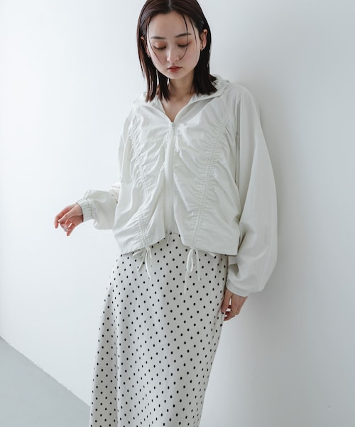 SENSE OF PLACE by URBAN RESEARCH(センスオブプレイスバイアーバンリサーチ)の「シャーリングライトブルゾン(ブルゾン・レディース・OFF WHITE/L.BLUE/CHARCOAL・One)」の1枚目の写真