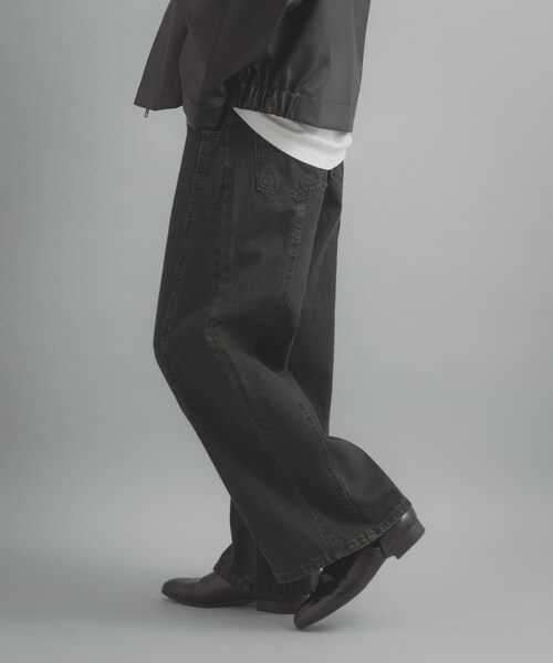 SENSE OF PLACE by URBAN RESEARCH（センスオブプレイスバイアーバンリサーチ）の「『ユニセックス』ケミカルバギーワイドデニムパンツ（デニムパンツ・メンズ・BLACK/NAVY/INDIGO・M/L）」の11枚目の写真