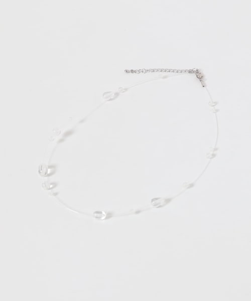 KBF（ケイビーエフ）の「シズクネックレス（ネックレス・レディース・CLEAR/KHAKI・One）」の3枚目の写真